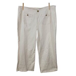 Ophelia Pants Plus Size 22 22W 44x26 casual Khaki Tan Stretch Wide leg